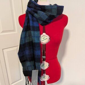 NWT Woolmark Checkered Wool Scarf